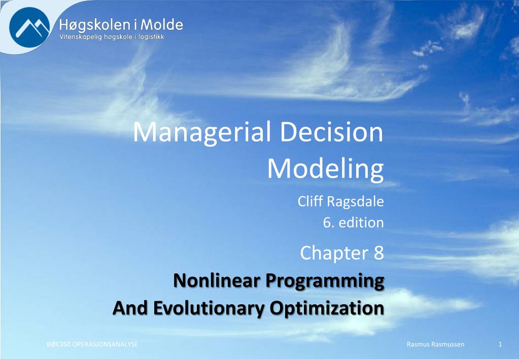 Managerial Modeling PPT - Managerial Decision Modeling PowerPoint Presentation, free ...
