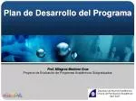 Plan de Desarrollo del Programa - slide 1