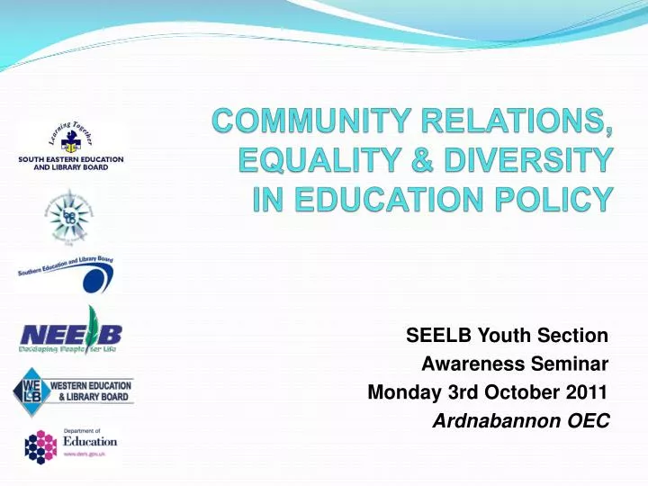 community relations equality diversity in education policy