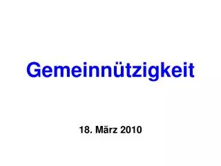 gemeinn tzigkeit