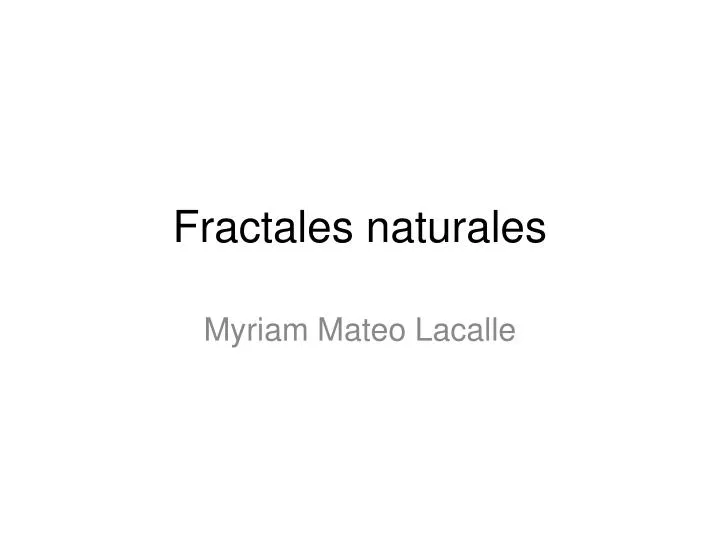fractales naturales