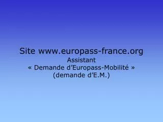 Site www.europass-france.org