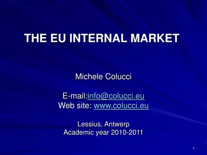 the eu internal market