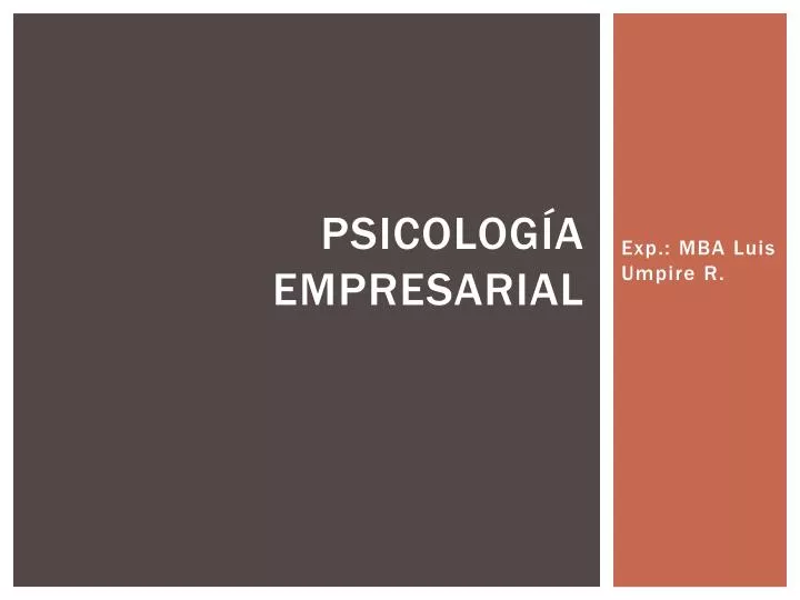 psicolog a empresarial