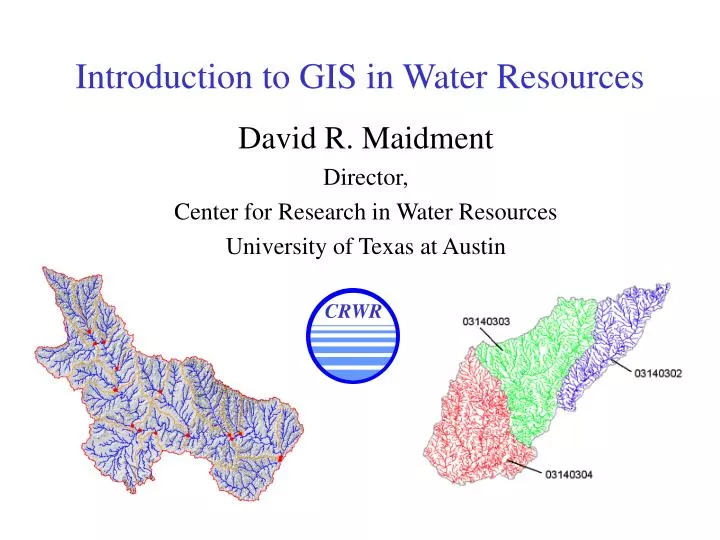 introduction to gis in water resources