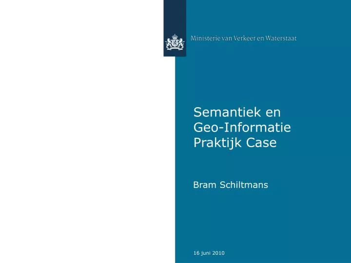 semantiek en geo informatie praktijk case