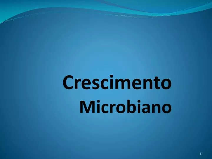 crescimento microbiano