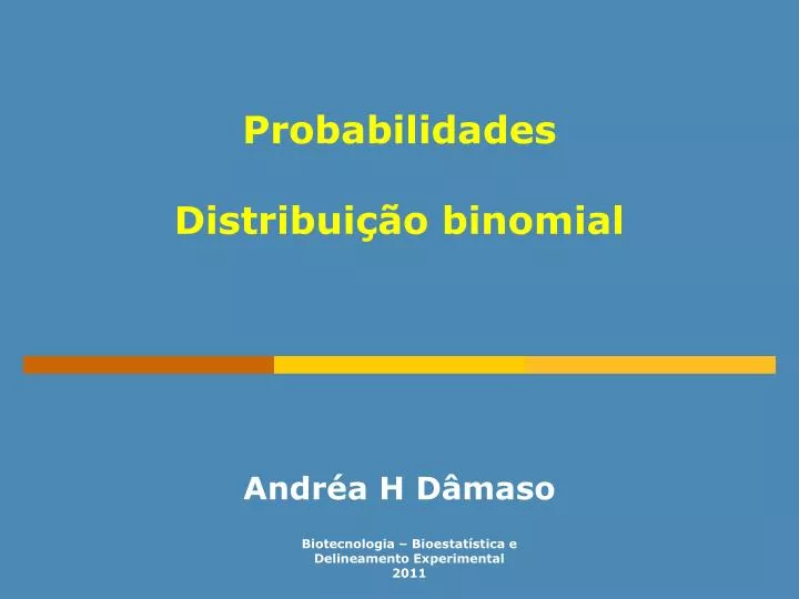 probabilidades distribui o binomial