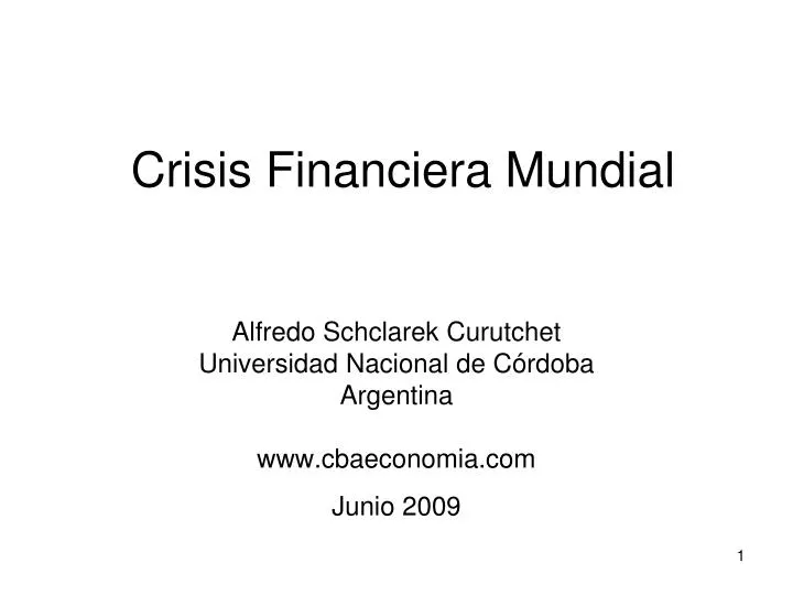 crisis financiera mundial