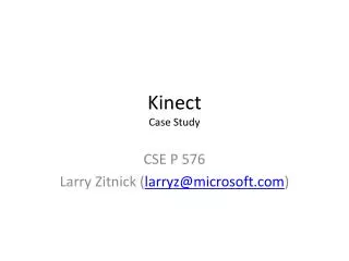 Kinect Case S tudy