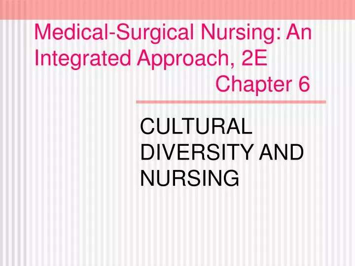 medical surgical nursing an integrated approach 2e chapter 6