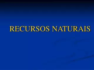 recursos naturais