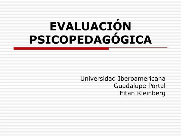 evaluaci n psicopedag gica