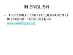 IN ENGLISH - slide 1