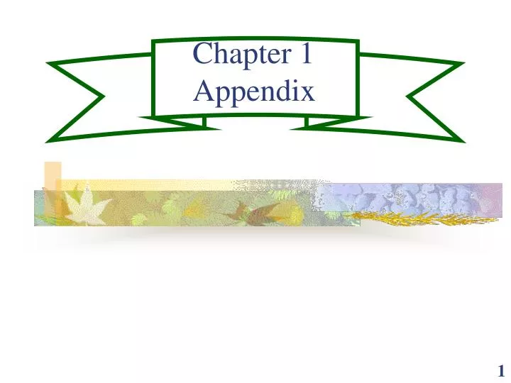 chapter 1 appendix