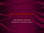 Storia della Matematica - slide 1