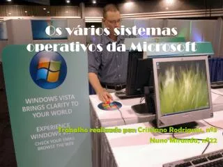 Os vários sistemas operativos da Microsoft