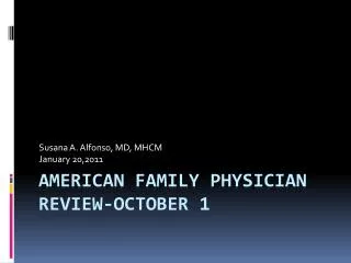 American Family Physician Review-October 1