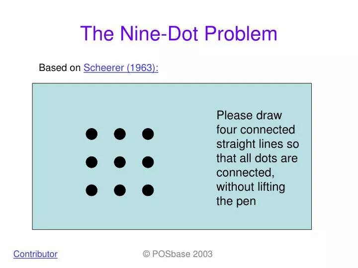 the nine dot problem