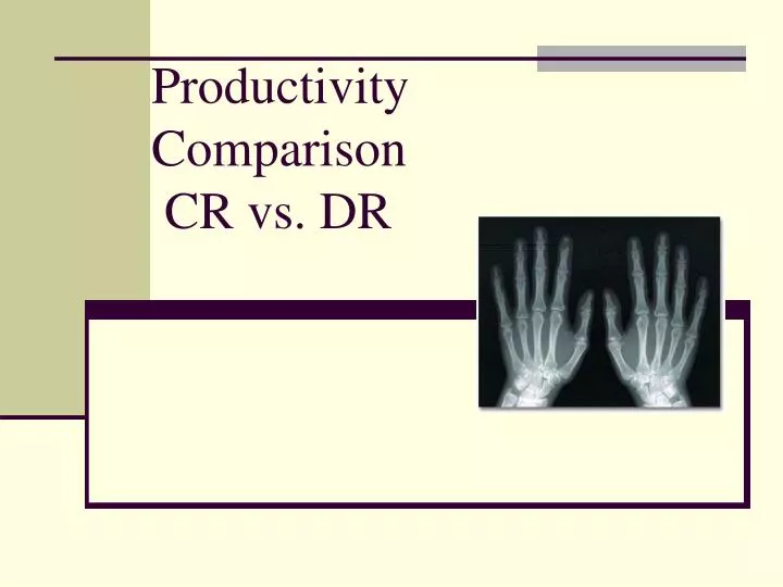 productivity comparison cr vs dr