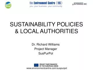 SUSTAINABILITY POLICIES &amp; LOCAL AUTHORITIES