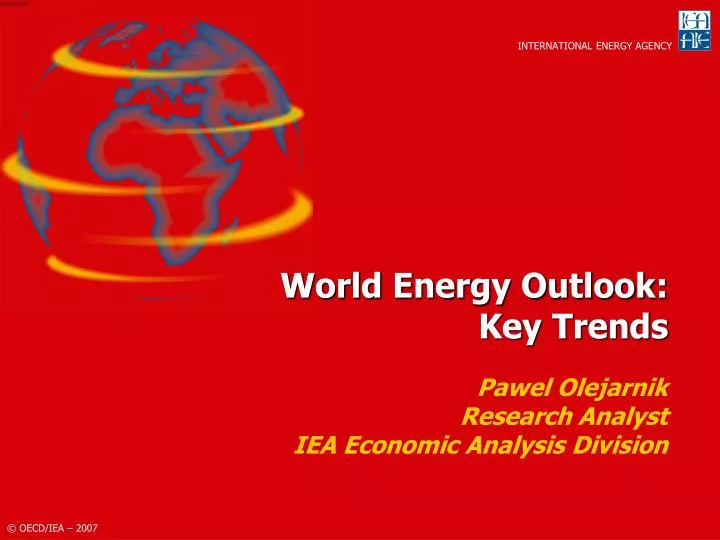 world energy outlook key trends