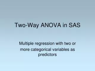 Two-Way ANOVA in SAS
