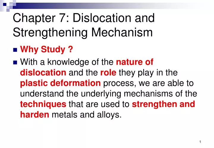 chapter 7 dislocation and strengthening mechanism
