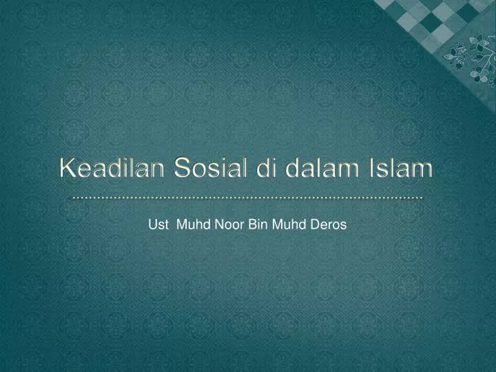 keadilan sosial di dalam islam