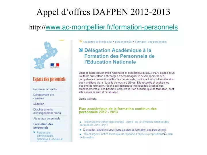 appel d offres dafpen 2012 2013 http www ac montpellier fr formation personnels