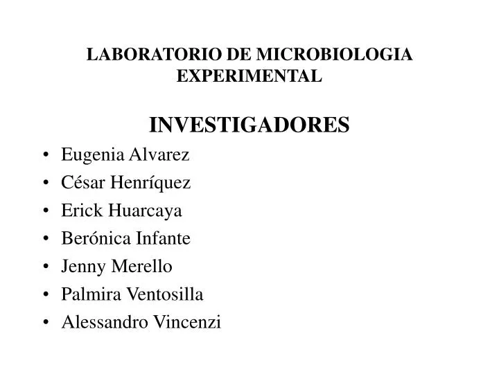 laboratorio de microbiologia experimental