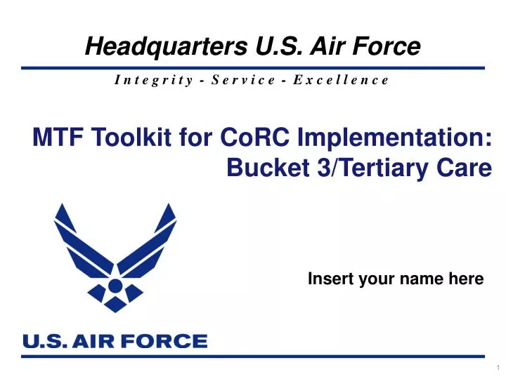 mtf toolkit for corc implementation bucket 3 tertiary care