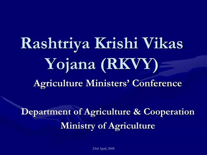 rashtriya krishi vikas yojana rkvy