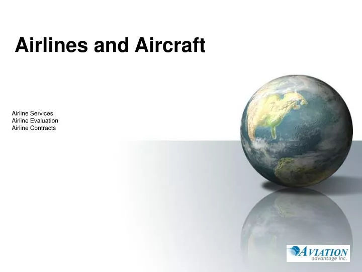 airlines and aircraft