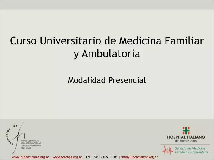curso universitario de medicina familiar y ambulatoria