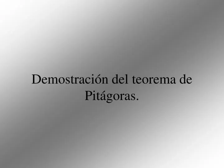 demostraci n del teorema de pit goras