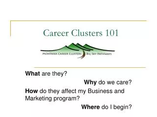 Career Clusters 101