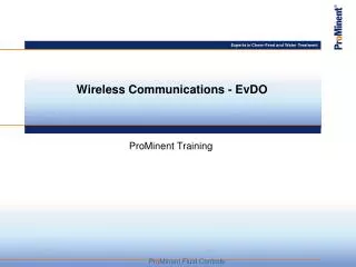 Wireless Communications - EvDO