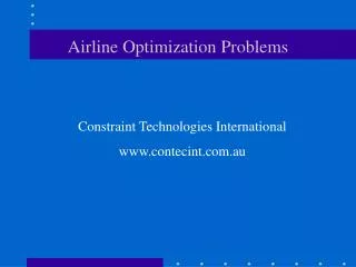 Airline Optimization Problems