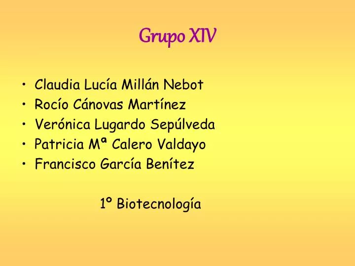 grupo xiv