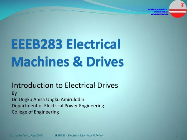 eeeb283 electrical machines drives