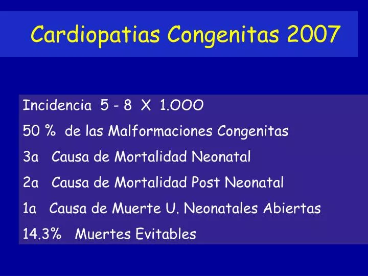 cardiopatias congenitas 2007