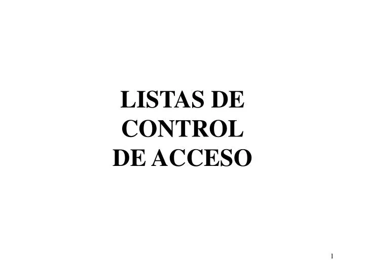listas de control de acceso