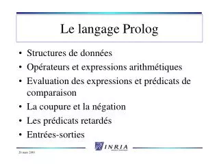 le langage prolog