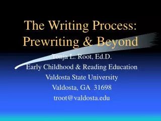 The Writing Process: Prewriting &amp; Beyond