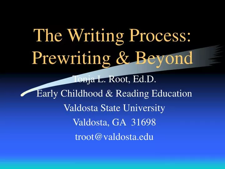 the writing process prewriting beyond