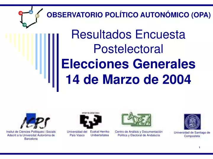 resultados encuesta postelectoral elecciones generales 14 de marzo de 2004