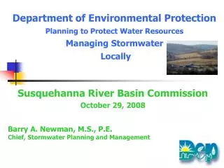 Susquehanna River Basin Commission October 29, 2008