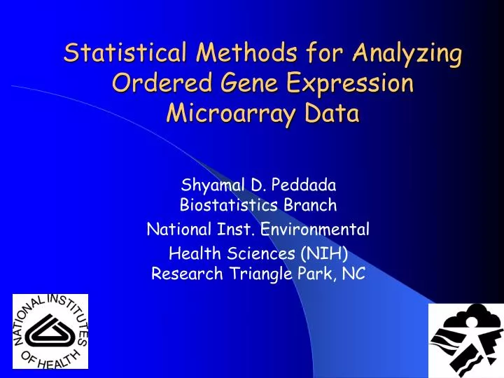 statistical methods for analyzing ordered gene expression microarray data