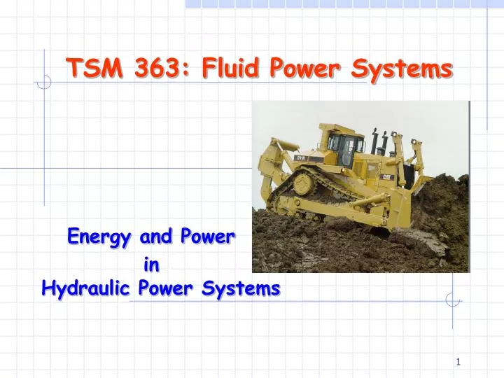 tsm 363 fluid power systems